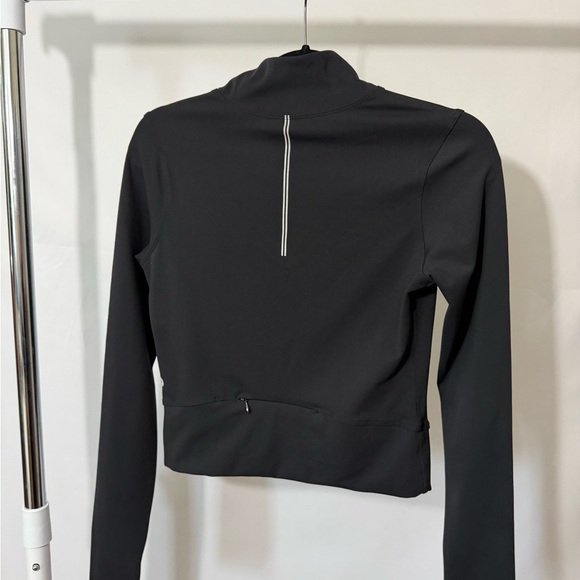 90 Degree By Reflex Cropped Athletic Top S Black Thumbhole Workout Jacket - Picture 2 of 11